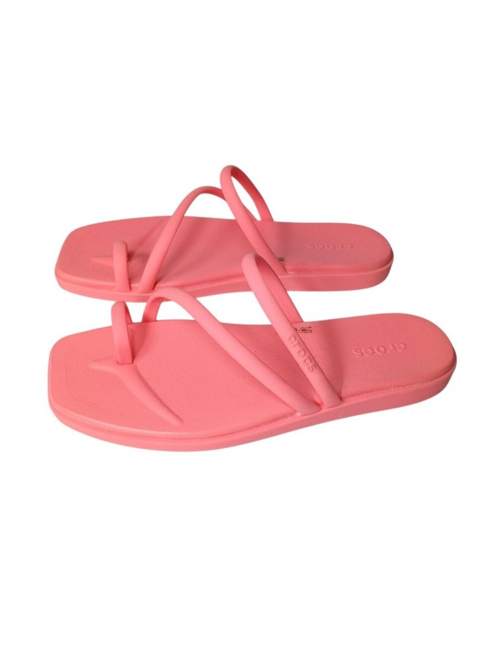 Crocs Miami Toe Loop Sandals 7 Pink Comfort Beach Vacation Summer Travel